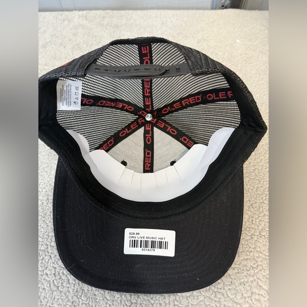 Ole Red Las Vegas Cap Hat Black Red Live Music New - Picture 2 of 6